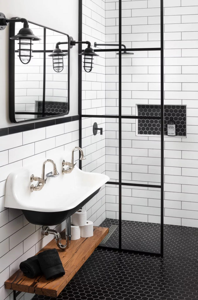 7 Elements for Creating the Ultimate Monochrome Industrial Bathroom