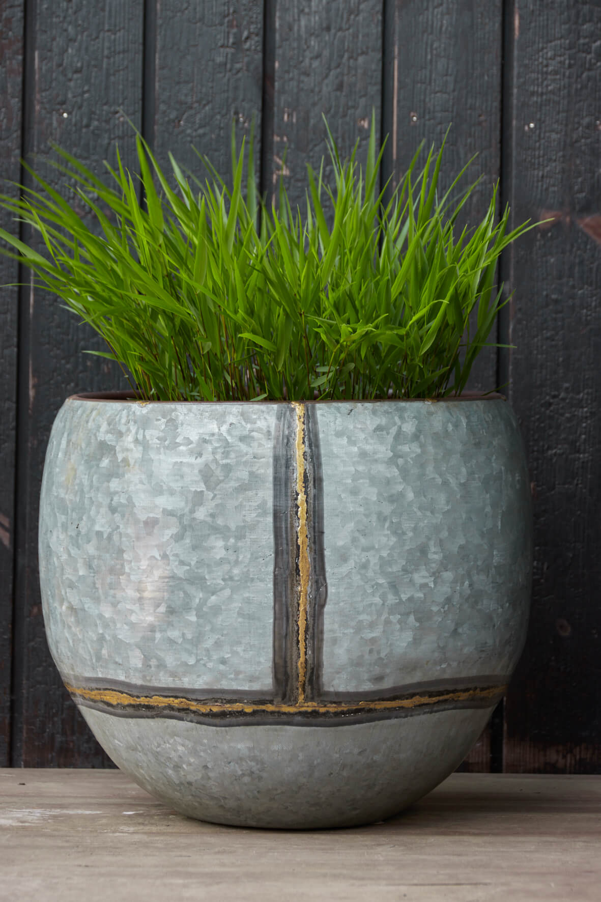 Galvanised Iron Globe Planter
