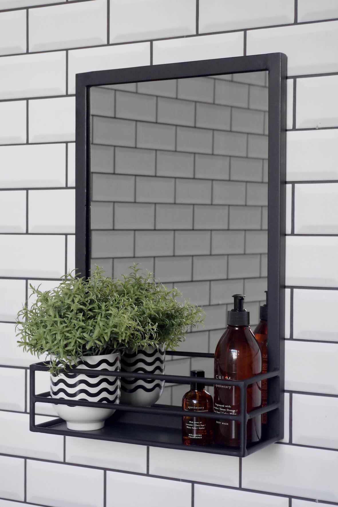 Industrial Portrait Mirror - Matt Black