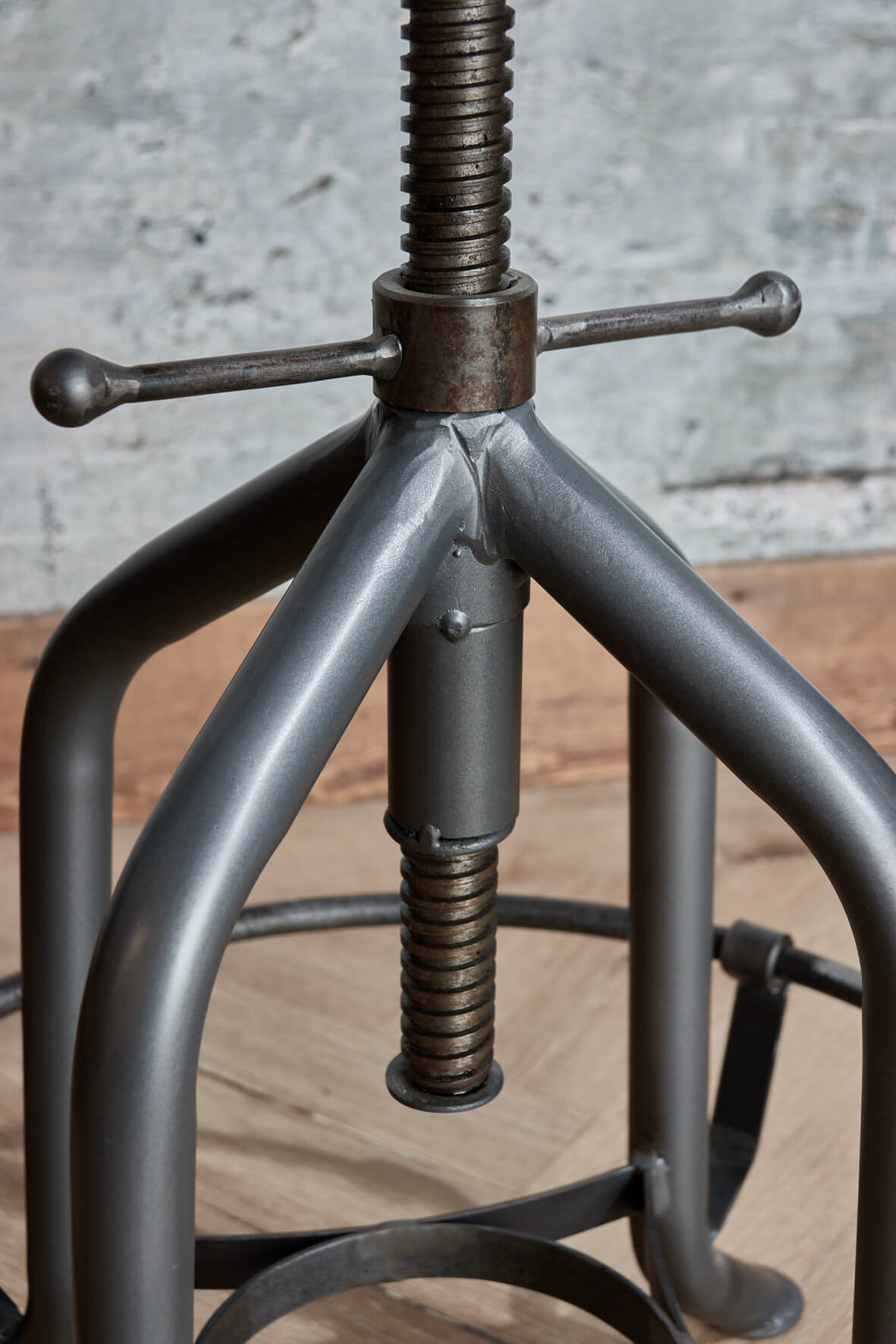 Machine Shop Bar Stool securing bar