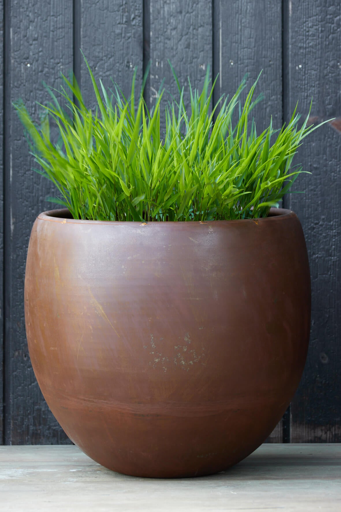 Rusty Iron Globe Planter