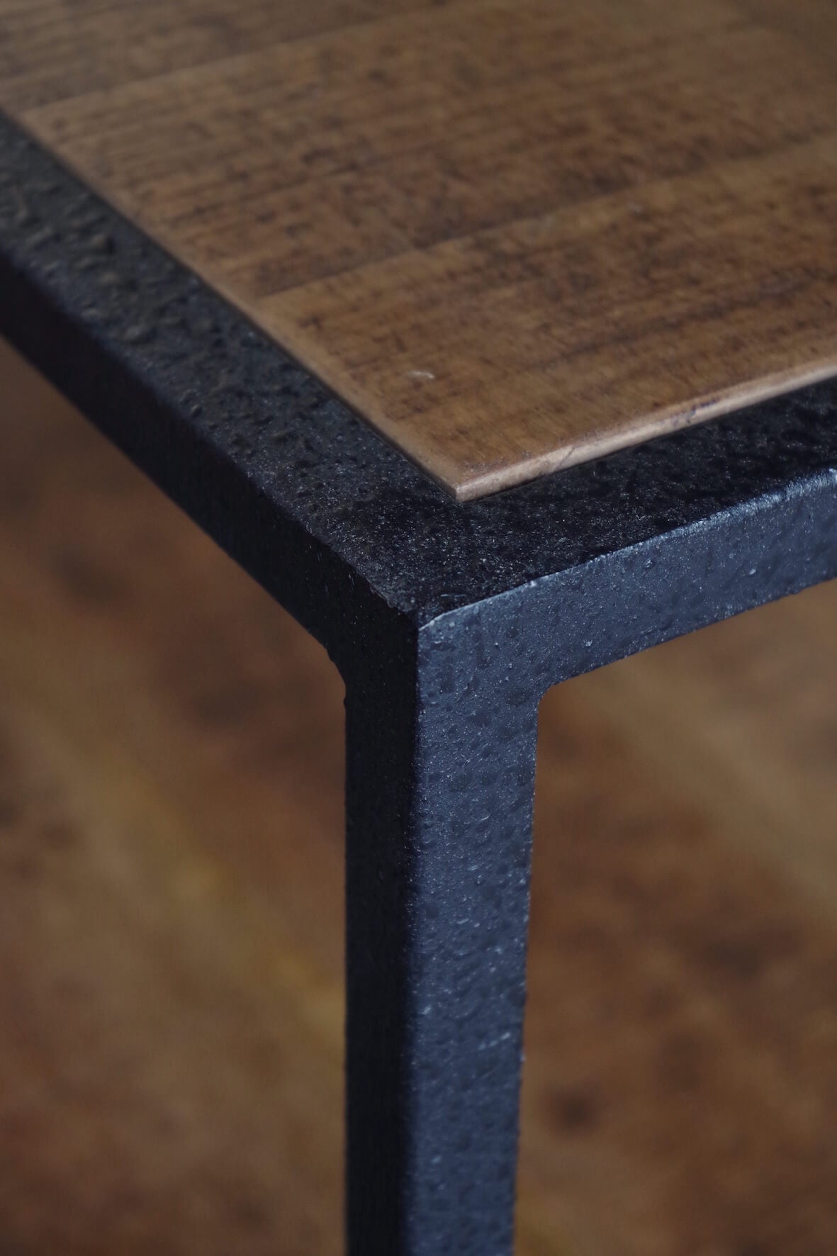 Saw Cut Coffee Table - Textured Black