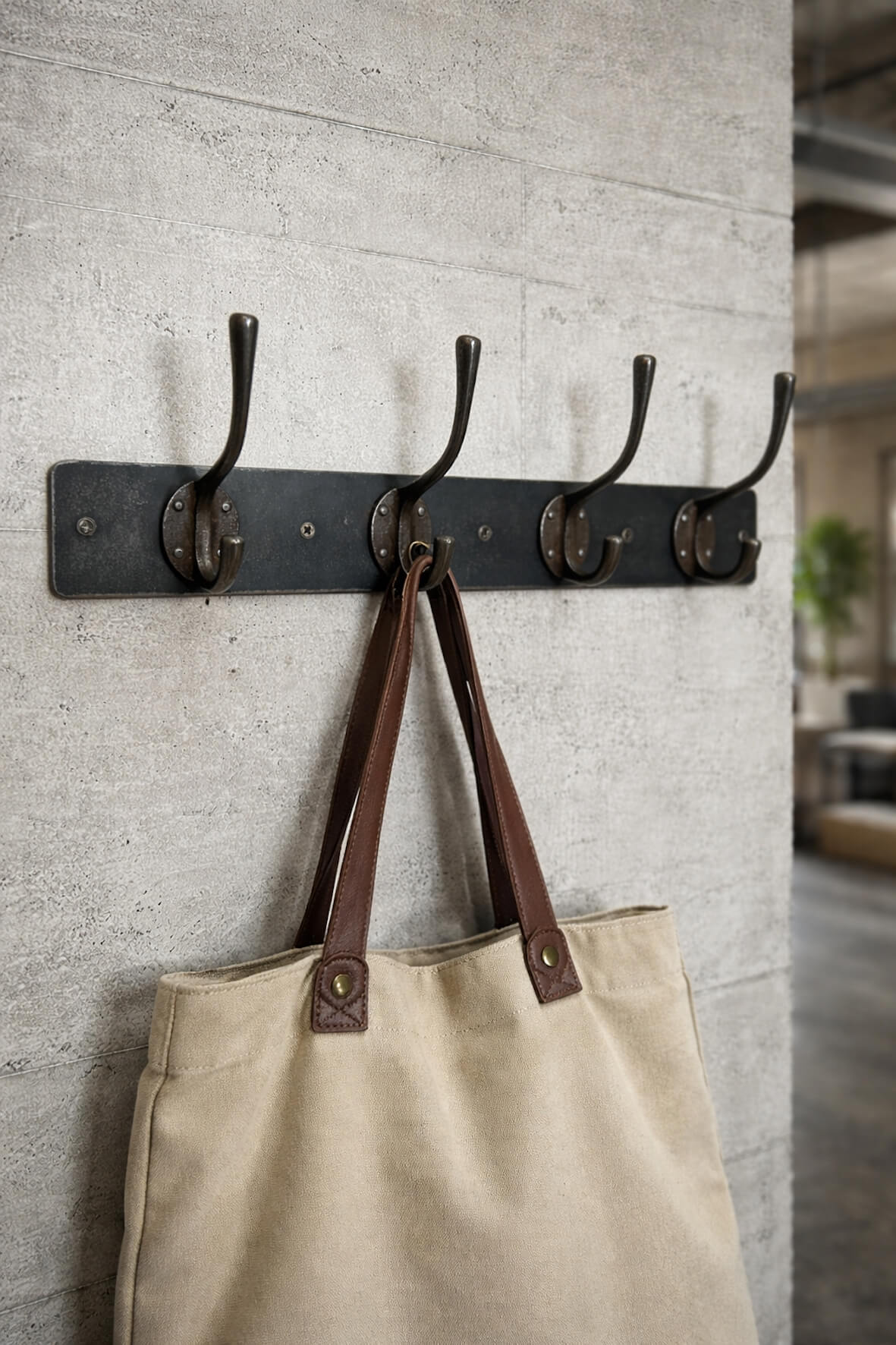 Victorian 4 Coat Hook Rail - Distressed