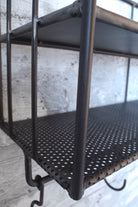 Industrial Wall Shelf with Hooks