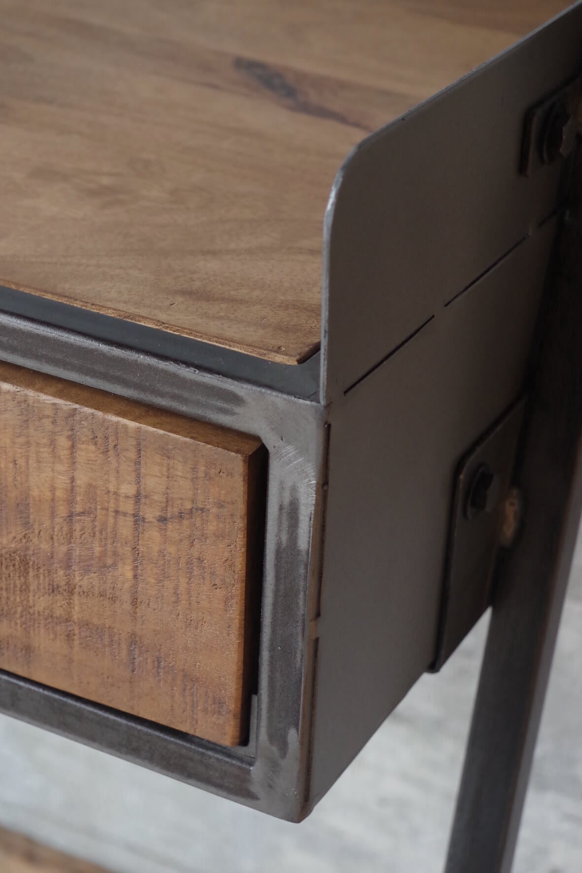 Rustic Saw Cut Ladder Desk