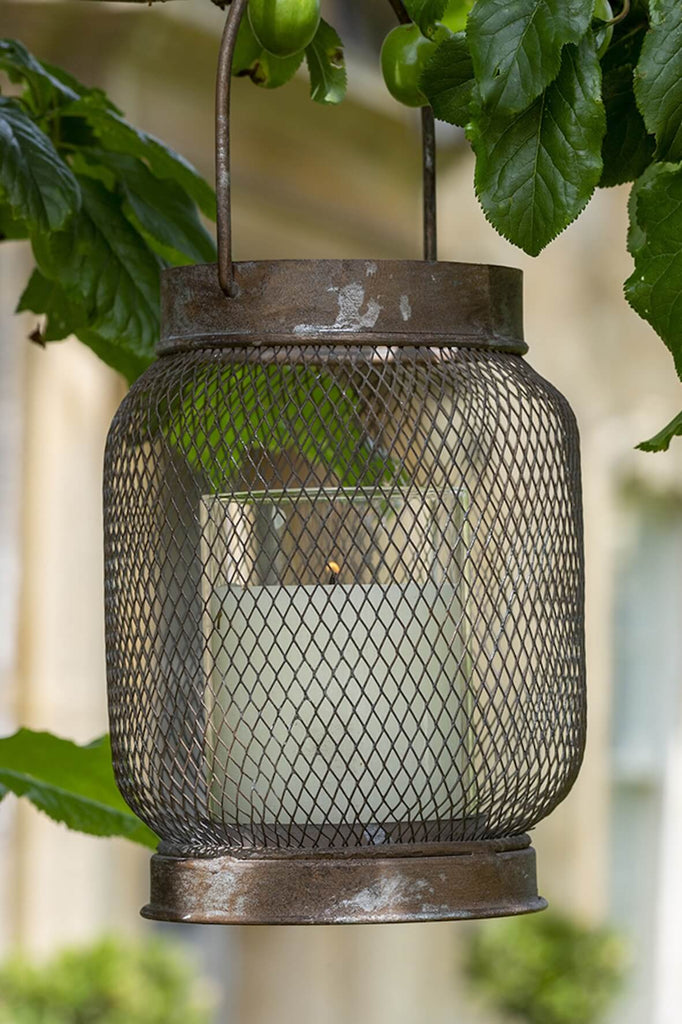 Small Mesh Lantern - Rust