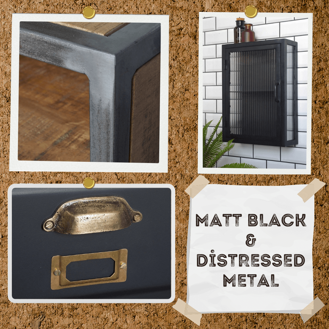 Discover the Latest Furniture Trends: Embrace Matt Black and Distressed Metal