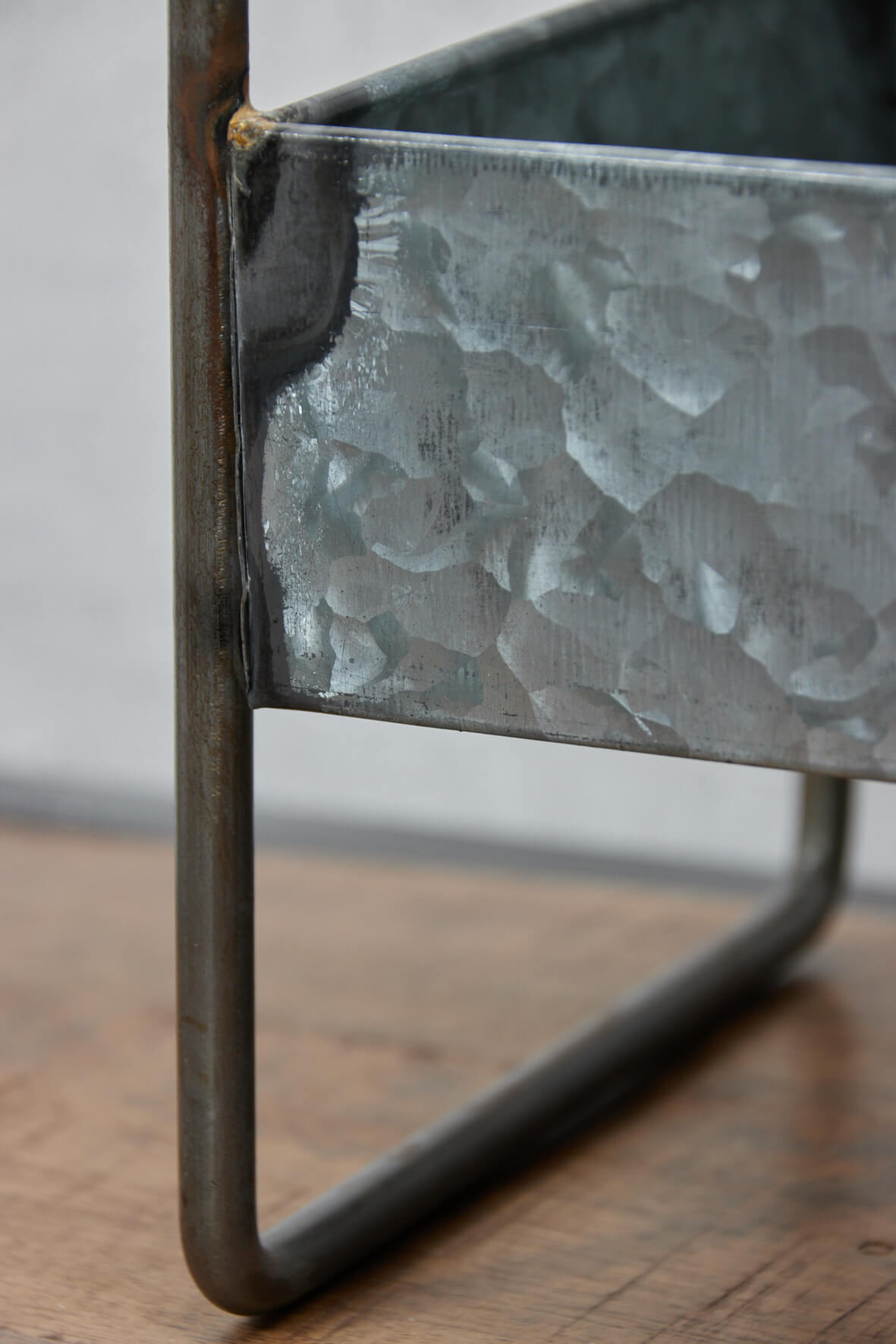 2 Tier Wall Shelf - Galvanised detail weld