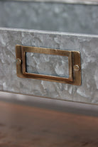 2 Tier Wall Shelf - Galvanised label holder