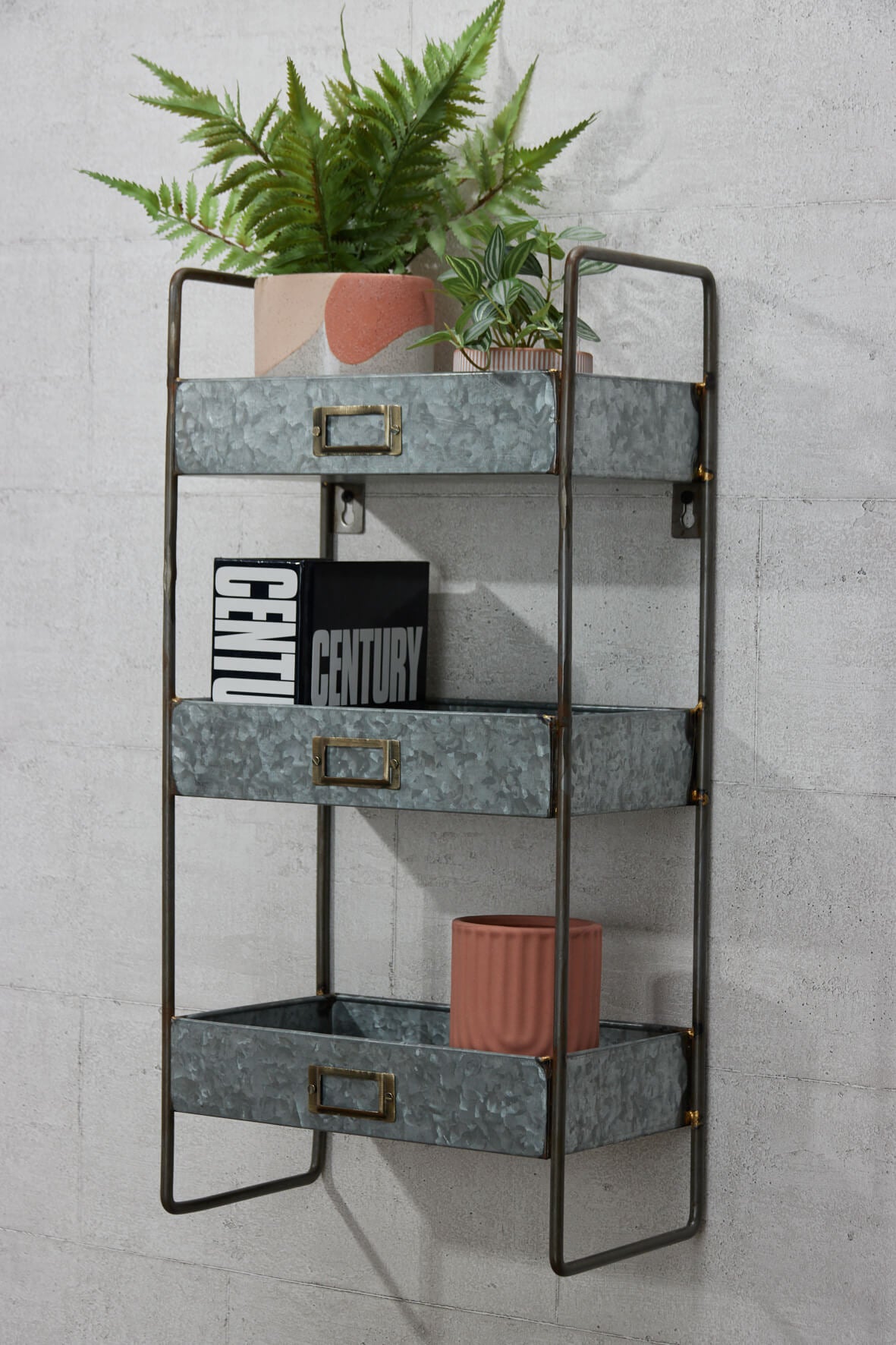 3 Tier Wall Shelf - Galvanised
