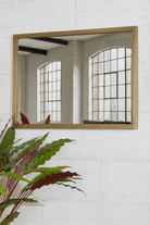 Antique Brass Metal Landscape Mirror