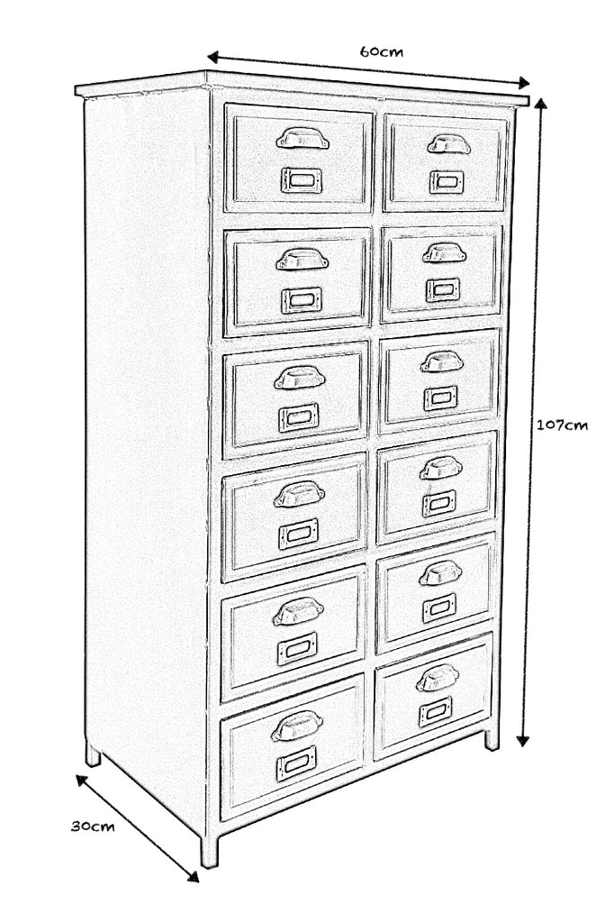 Banker's Drawer Unit - Dimensions