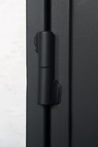 Industrial Metal Bedside Table - Matt Black