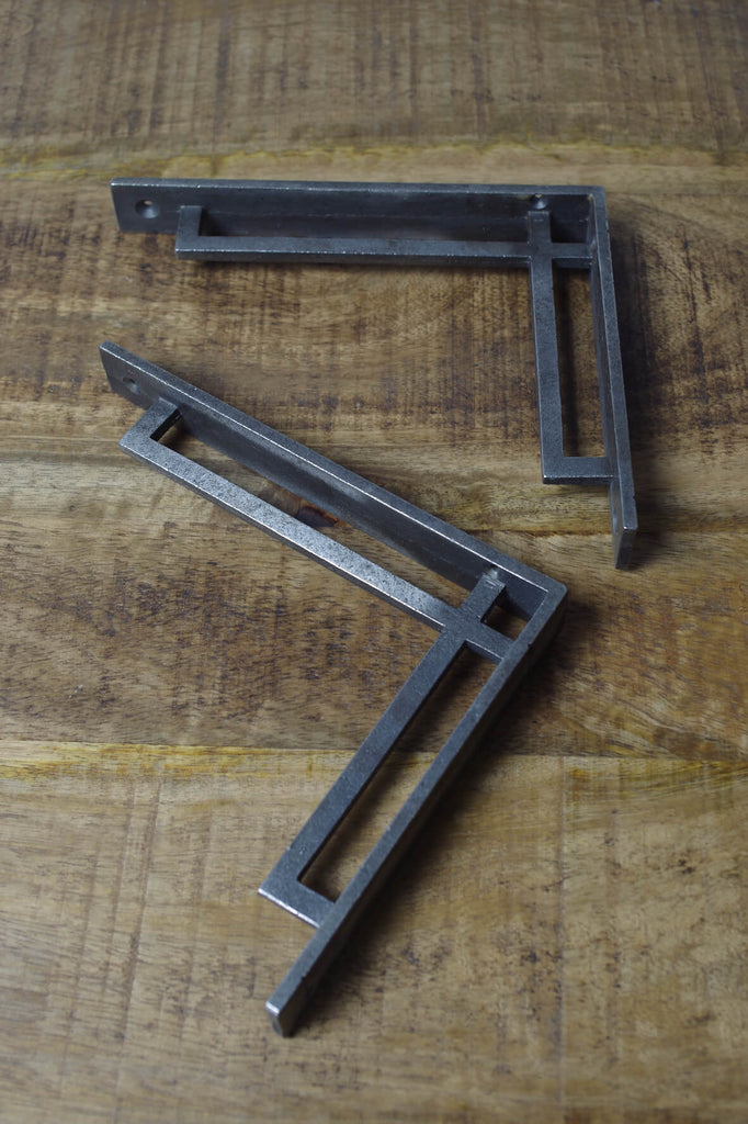Industrial Deco Shelf Brackets - Pair
