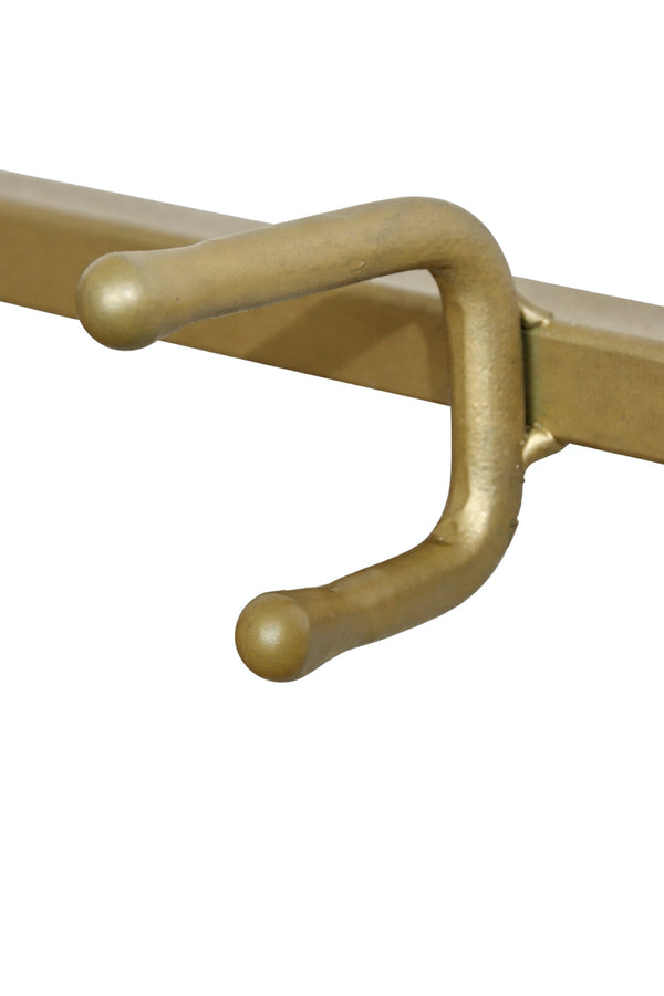 Industrial Hook Rail Antique Brass | Vincent and Barn