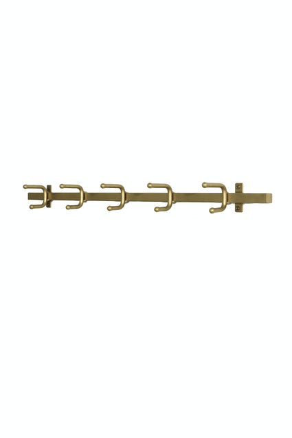 Industrial Hook Rail Antique Brass | Vincent and Barn