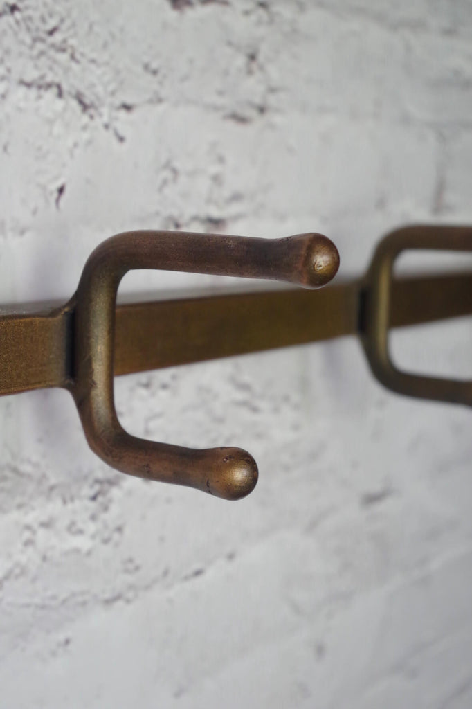 Industrial Hook Rail - Antique Brass