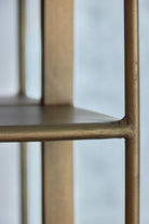 Industrial Mirror with Display Shelves - Antique Brass close up of shelf