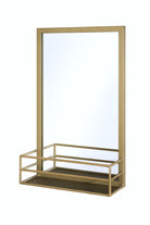 Industrial Portrait Mirror - Antique Brass - white background