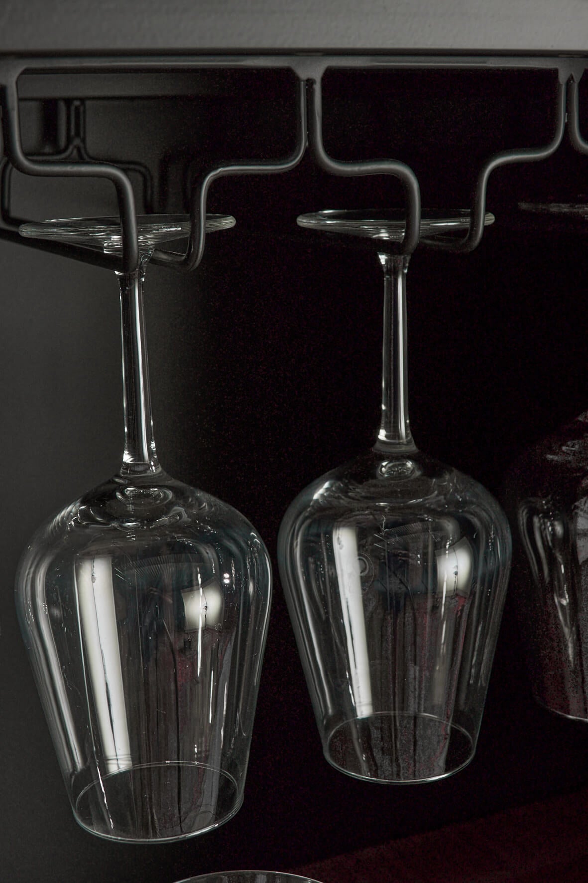 Industrial Drinks Cabinet wine glass hanger