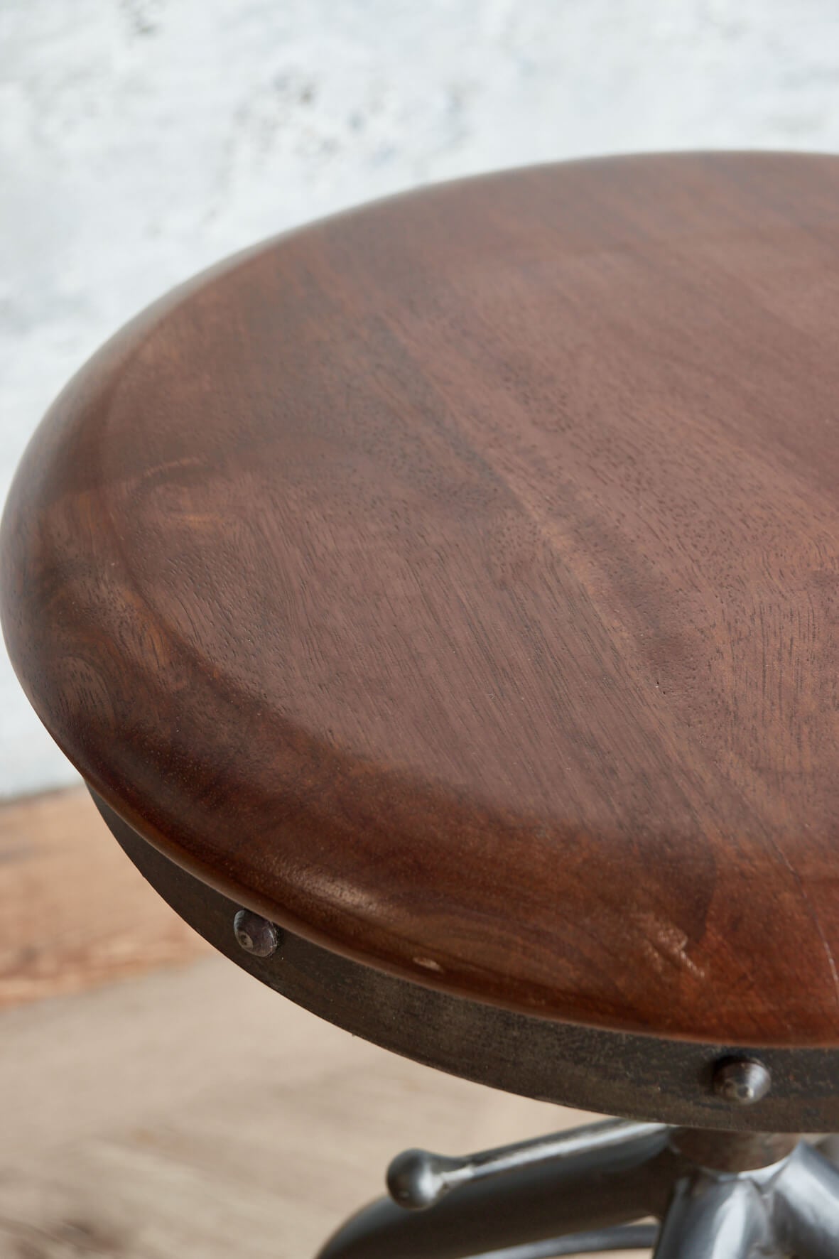 Machine Shop Stool wooden seat