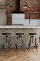 Machine Shop Bar Stool in an industrial style kitchen