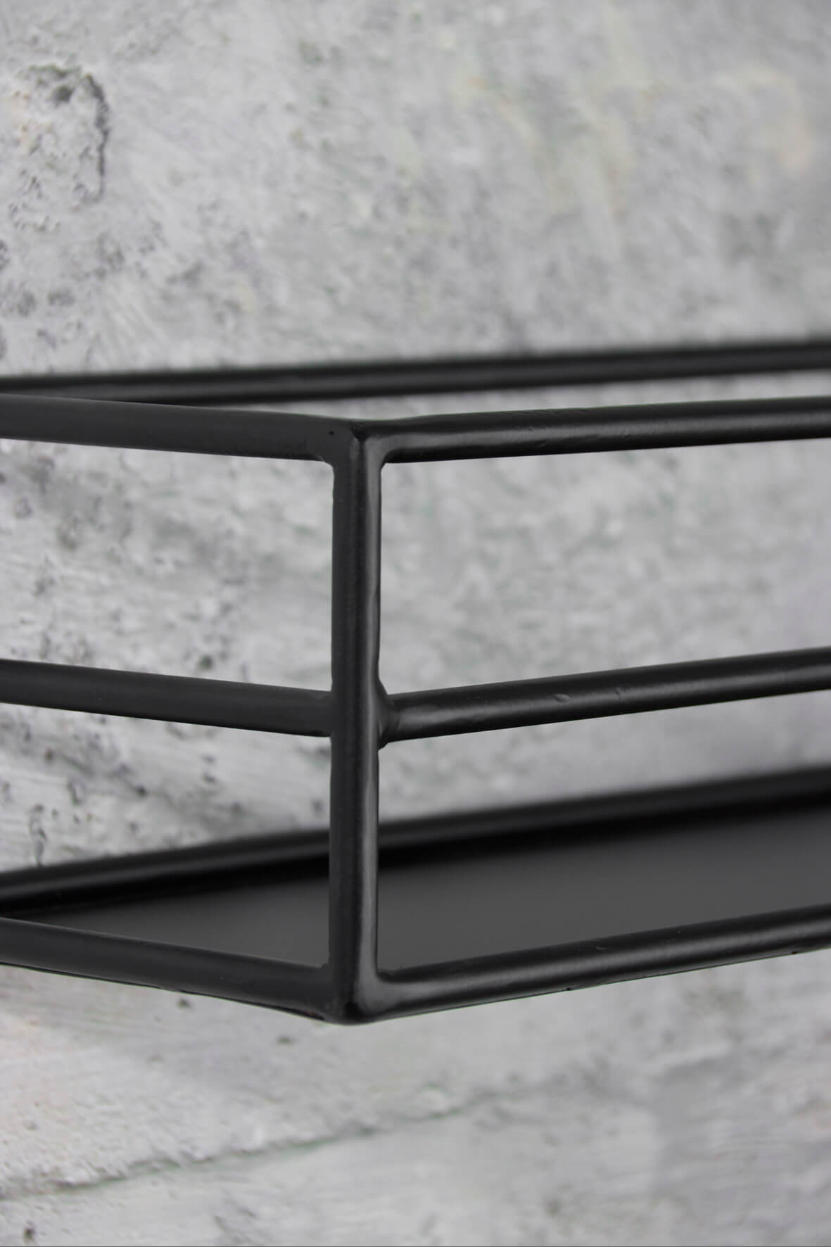 Matt Black Display Shelf close up