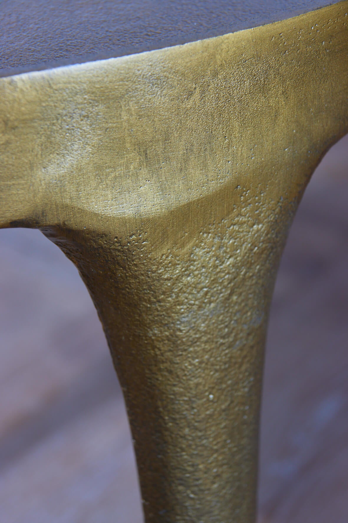Nesting Cast Metal Side Tables - Antique Brass Detail