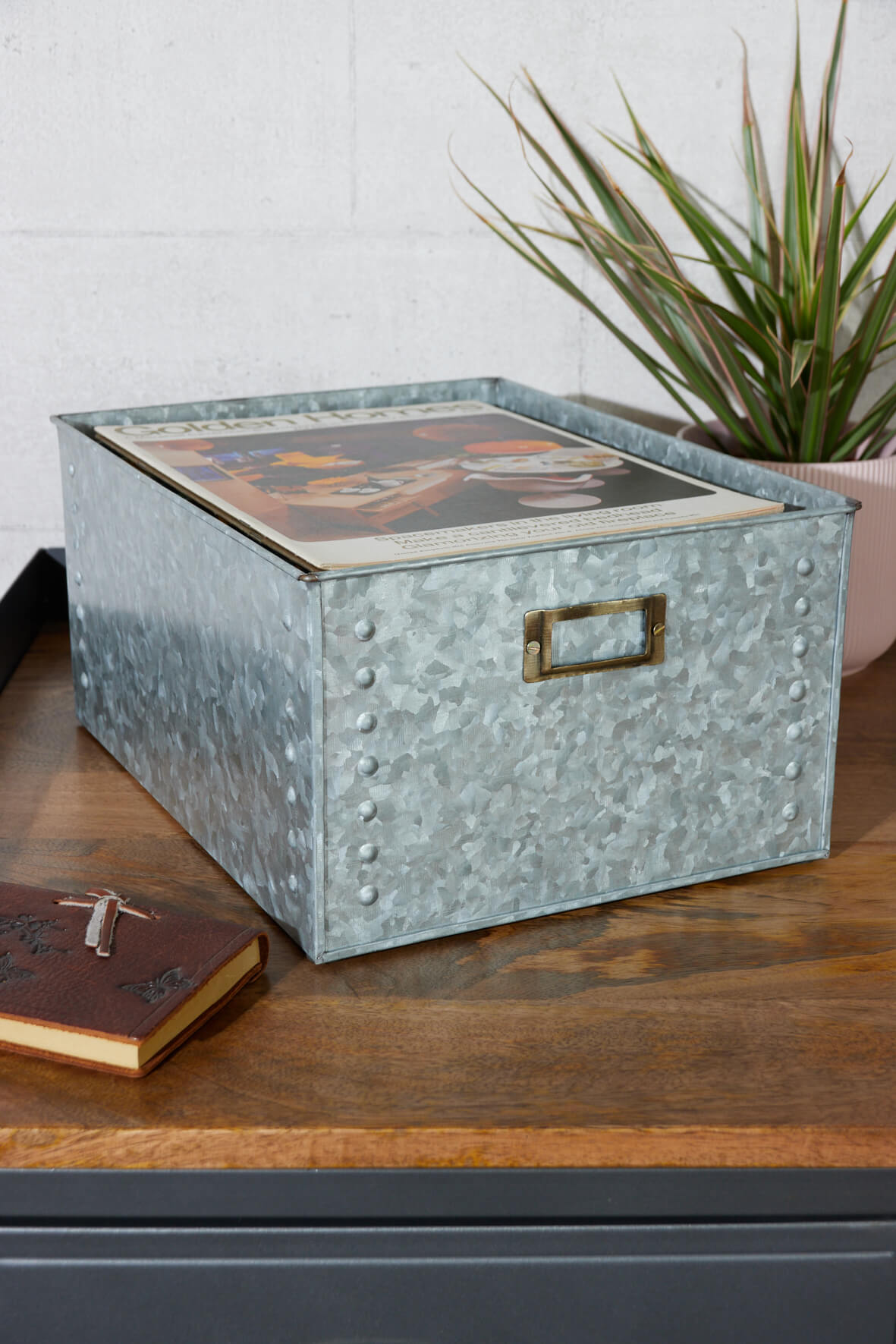 Rivet A4 Storage Box - Galvanised
