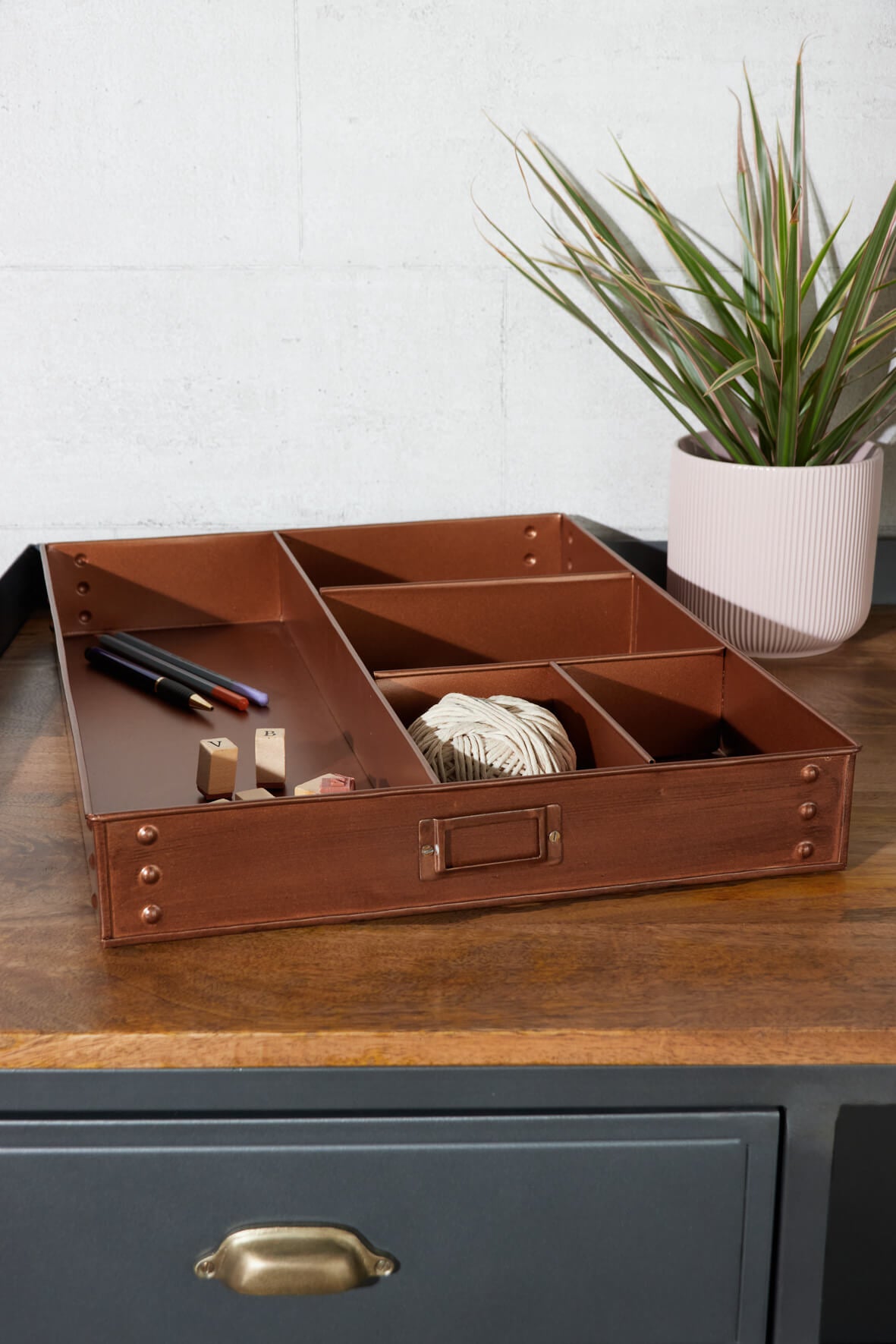 Rivet Desk Tray - Copper