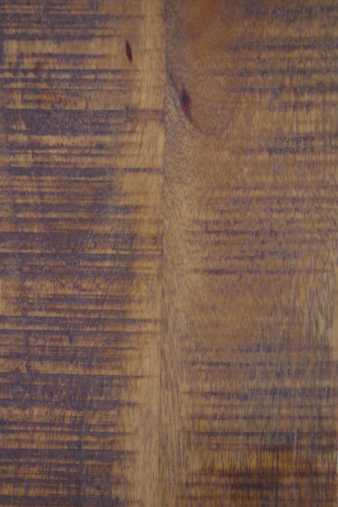 Saw Cut Bookcase with Cupboard-Distressed - wood detail