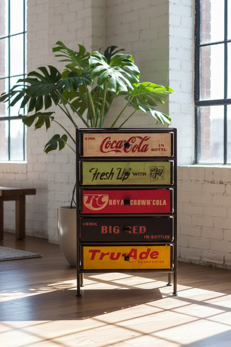 Vintage Industrial Style Soda Pop Drawer Unit | Vincent and Barn