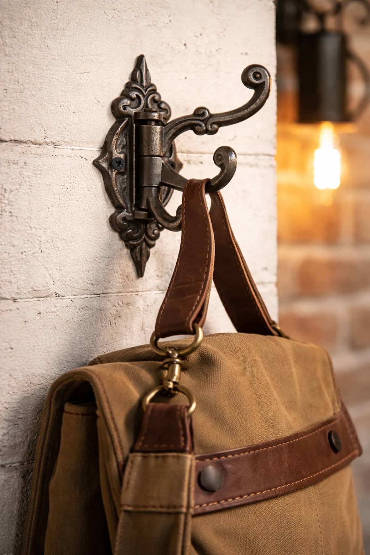 Traditional Cast Iron Triple Swivel Coat Hook