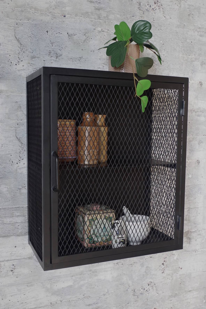 Industrial Mesh Wall Cabinet