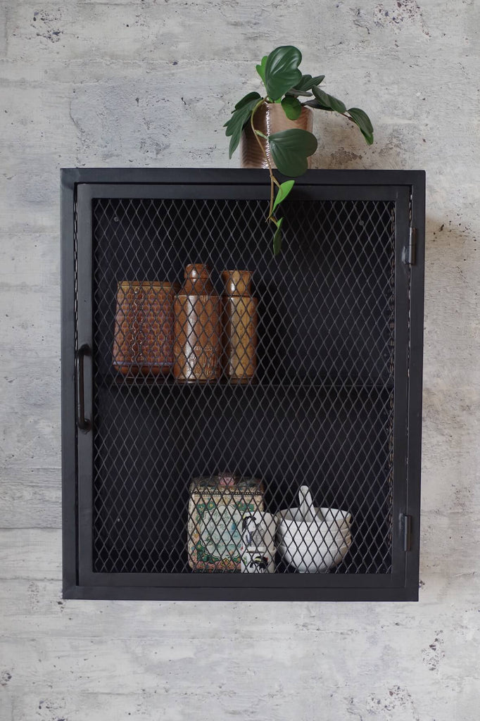 Industrial Mesh Wall Cabinet