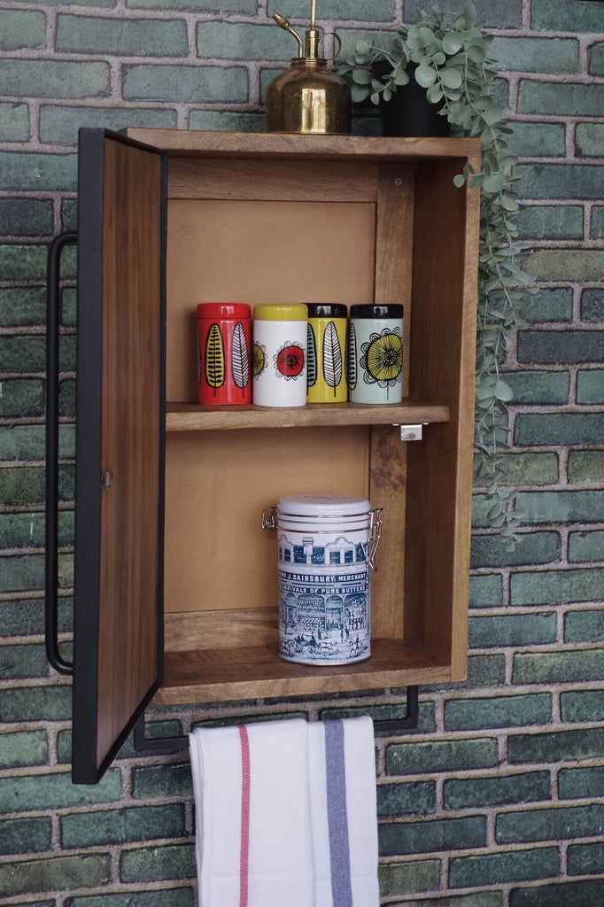 Rustic Saw Cut Wall Cabinet