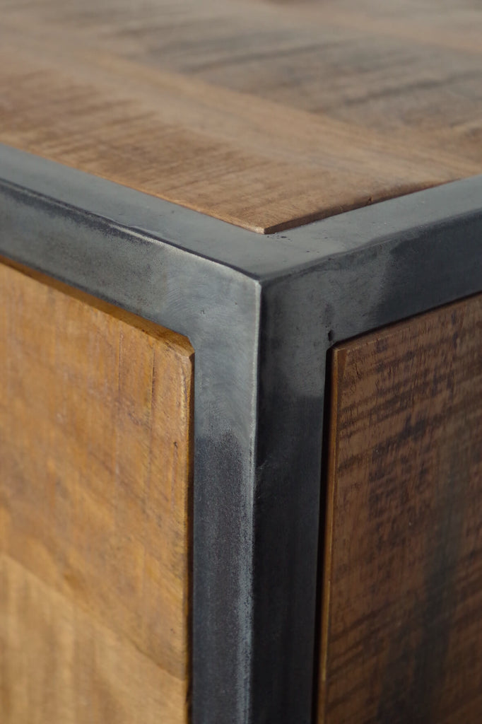 Saw Cut Storage Unit with Drawer | Vincent and Barn