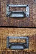 Small Rustic Saw Cut Sideboard - detail of drawer pull